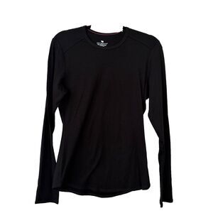 Segments Women’s Small 100% Merino Wool Long Sleeve Base Layer Top Tee Black NWT
